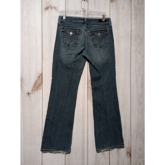 Levi's Jeans Ladies 8 Low Rise Bootcut Distressed - Picture 2 of 9